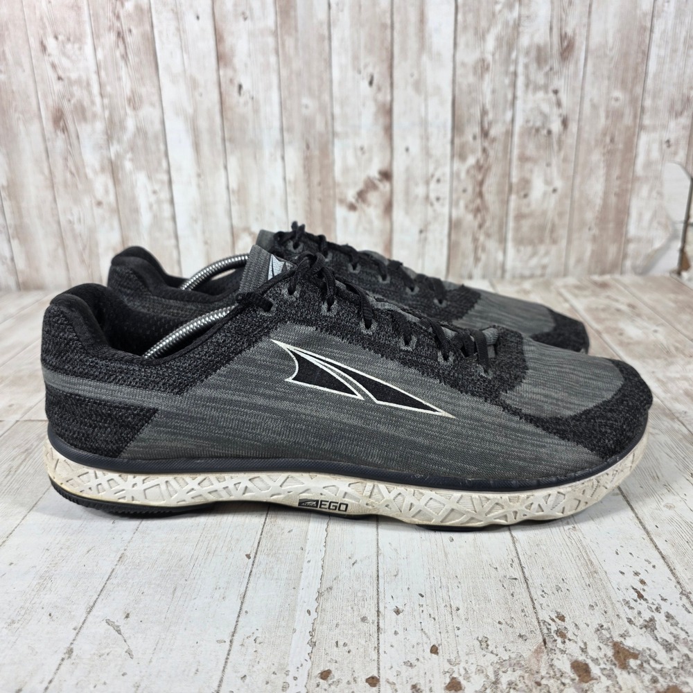 Altra Escalante Mens 12 Black Gray Zero Drop Road Running Shoes Sneakers